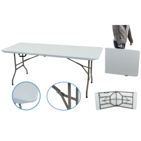 STÓŁ CATERINGOWY BANKIETOWY SKŁADANY W WALIZKĘ 180X70CM MAX.100KG biały STÓŁ CATERINGOWY BANKIETOWY SKŁADANY W WALIZKĘ 180X70CM MAX.100KG biały