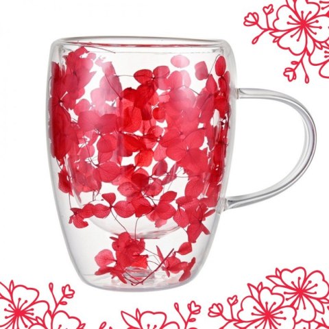 Szklanka termiczna z kwiatami w środku 300ml 1szt SZK114 Szklanka termiczna z kwiatami w środku 300ml 1szt SZK114