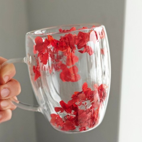 Szklanka termiczna z kwiatami w środku 300ml 1szt SZK114 Szklanka termiczna z kwiatami w środku 300ml 1szt SZK114