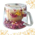 Szklanka termiczna z kwiatkami w środku 180 ml 1szt SZK109