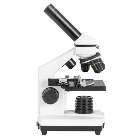 Mikroskop optyczny szkolny LED z regulowanym zaciskiem powiększenie 40-400x Mikroskop optyczny szkolny LED z regulowanym zaciskiem powiększenie 40-400x