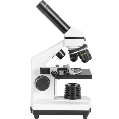 Mikroskop optyczny szkolny LED z regulowanym zaciskiem powiększenie 40-400x Mikroskop optyczny szkolny LED z regulowanym zaciskiem powiększenie 40-400x