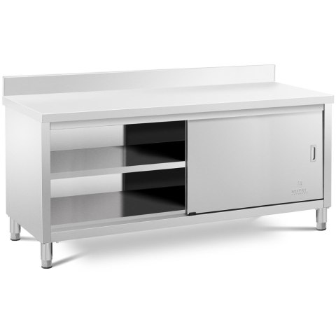 Szafka stojąca nierdzewna z rantem przyścienna drzwiczki suwane 200x60cm Szafka stojąca nierdzewna z rantem przyścienna drzwiczki suwane 200x60cm