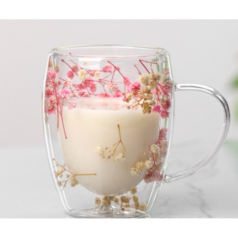 Szklanka termiczna z kwiatami w środku 300ml 1szt SZK78 Szklanka termiczna z kwiatami w środku 300ml 1szt SZK78