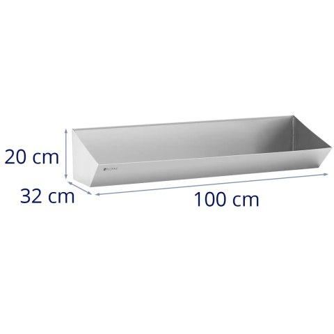 Wanna pojemnik blacha na frytki ze stali nierdzewnej 100 x 30 cm Wanna pojemnik blacha na frytki ze stali nierdzewnej 100 x 30 cm