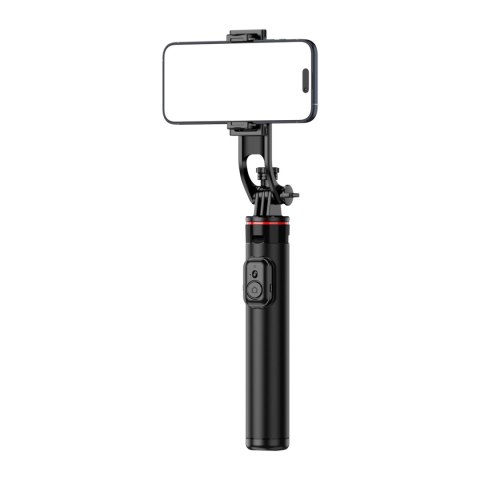 Selfie stick teleskopowy z pilotem stojak tripod na telefon 1.3m aluminium - czarny Selfie stick teleskopowy z pilotem stojak tripod na telefon 1.3m aluminium - czarny