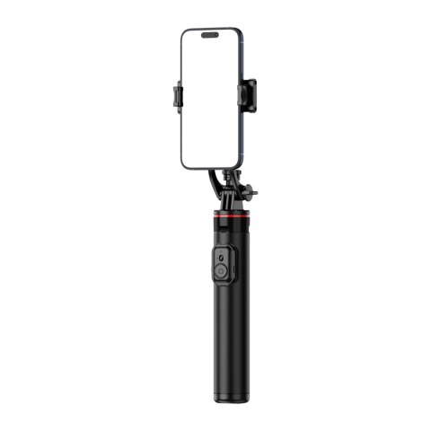 Selfie stick teleskopowy z pilotem stojak tripod na telefon 1.3m aluminium - czarny Selfie stick teleskopowy z pilotem stojak tripod na telefon 1.3m aluminium - czarny