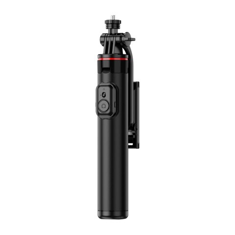 Selfie stick teleskopowy z pilotem stojak tripod na telefon 1.3m aluminium - czarny Selfie stick teleskopowy z pilotem stojak tripod na telefon 1.3m aluminium - czarny