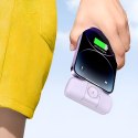 Mini powerbank 5000mAh 15W USB-C i ładowarką do Apple Watch - fioletowy