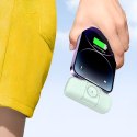 Mini powerbank 5000mAh 15W USB-C i ładowarką do Apple Watch - zielony