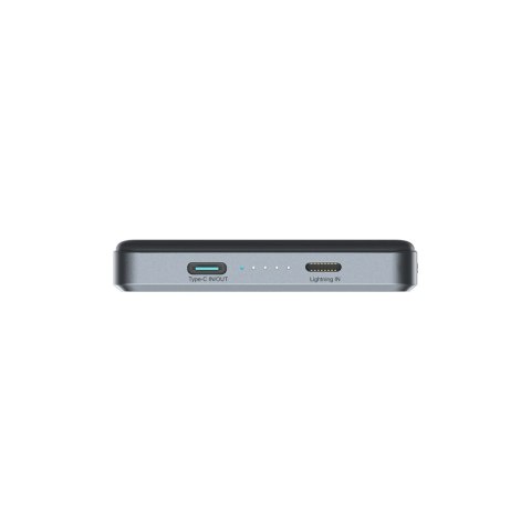 Powerbank Pro 10000mAh ultracienki magnetyczny PD 20W USB-C Lightning - szary Powerbank Pro 10000mAh ultracienki magnetyczny PD 20W USB-C Lightning - szary