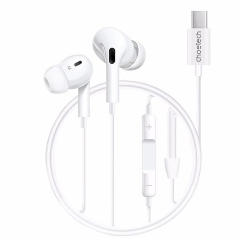 Słuchawki dokanałowe USB-C z przewodem 1.2m - białe Słuchawki dokanałowe USB-C z przewodem 1.2m - białe