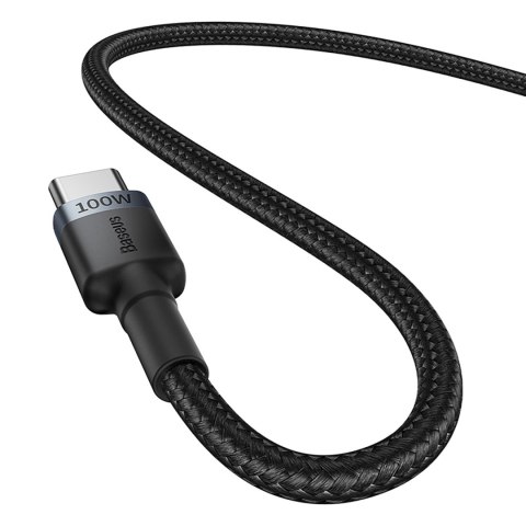 2x Kabel przewód Cafule USB-C - USB-C 100W 1m - czerwono-czarny i czarno-szary 2x Kabel przewód Cafule USB-C - USB-C 100W 1m - czerwono-czarny i czarno-szary