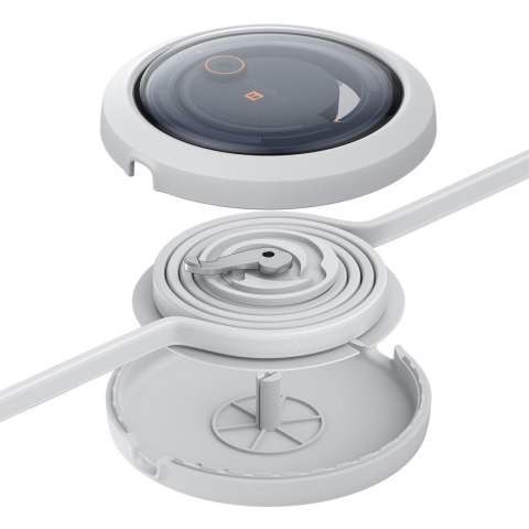 3w1 Kabel uniwersalny zwijany USB-C - Lightning / USB-C / micro USB 100W 1.1m - biały 3w1 Kabel uniwersalny zwijany USB-C - Lightning / USB-C / micro USB 100W 1.1m - biały