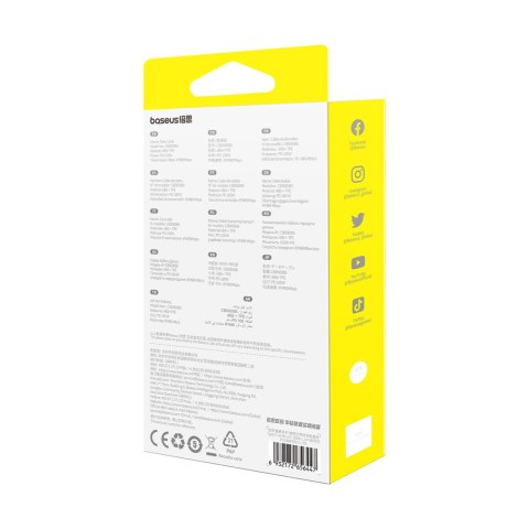 3w1 Kabel uniwersalny zwijany USB-C - Lightning / USB-C / micro USB 100W 1.1m - biały 3w1 Kabel uniwersalny zwijany USB-C - Lightning / USB-C / micro USB 100W 1.1m - biały