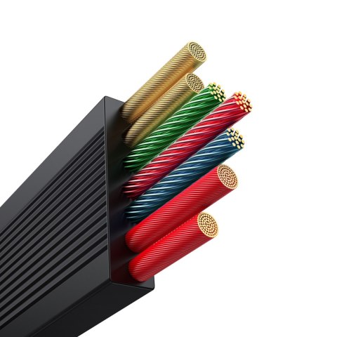 3w1 Kabel uniwersalny zwijany USB-C - Lightning / USB-C / micro USB 100W 1.1m - czarny 3w1 Kabel uniwersalny zwijany USB-C - Lightning / USB-C / micro USB 100W 1.1m - czarny