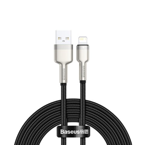 Kabel przewód Cafule Series Metal Data USB-A - iPhone Lightning 2.4A 1m - czarny Kabel przewód Cafule Series Metal Data USB-A - iPhone Lightning 2.4A 1m - czarny