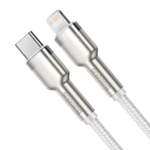Kabel przewód Cafule Series Metal Data USB-C - iPhone Lightning 20W PD 1m - biały Kabel przewód Cafule Series Metal Data USB-C - iPhone Lightning 20W PD 1m - biały