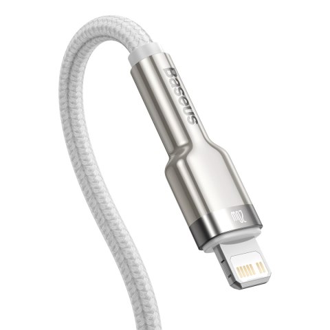 Kabel przewód Cafule Series Metal Data USB-C - iPhone Lightning 20W PD 1m - biały Kabel przewód Cafule Series Metal Data USB-C - iPhone Lightning 20W PD 1m - biały