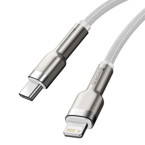 Kabel przewód Cafule Series Metal Data USB-C - iPhone Lightning 20W PD 1m - biały Kabel przewód Cafule Series Metal Data USB-C - iPhone Lightning 20W PD 1m - biały