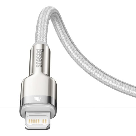 Kabel przewód Cafule Series Metal Data USB-C - iPhone Lightning 20W PD 1m - biały Kabel przewód Cafule Series Metal Data USB-C - iPhone Lightning 20W PD 1m - biały