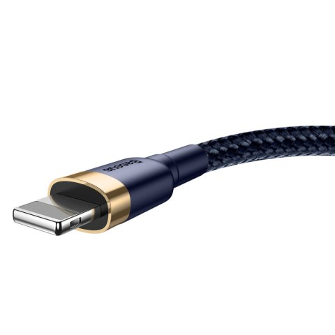 Kabel przewód Cafule USB-A - iPhone Lightning 2.4A QC 3.0 1m - niebiesko-złoty Kabel przewód Cafule USB-A - iPhone Lightning 2.4A QC 3.0 1m - niebiesko-złoty