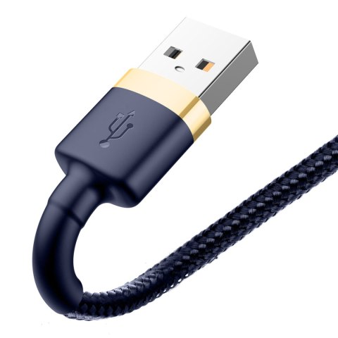 Kabel przewód Cafule USB-A - iPhone Lightning 2.4A QC 3.0 1m - niebiesko-złoty Kabel przewód Cafule USB-A - iPhone Lightning 2.4A QC 3.0 1m - niebiesko-złoty