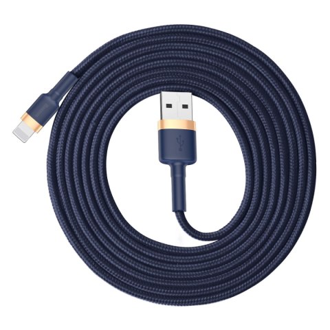 Kabel przewód Cafule USB-A - iPhone Lightning 2.4A QC 3.0 1m - niebiesko-złoty Kabel przewód Cafule USB-A - iPhone Lightning 2.4A QC 3.0 1m - niebiesko-złoty