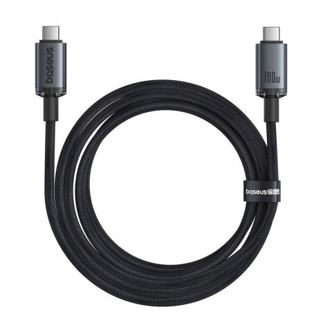 Kabel przewód Crystal Shine USB-C - USB-C USB3.2 100W 20Gbps 1.5m - czarny Kabel przewód Crystal Shine USB-C - USB-C USB3.2 100W 20Gbps 1.5m - czarny