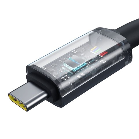 Kabel przewód Crystal Shine USB-C - USB-C USB3.2 100W 20Gbps 1.5m - czarny Kabel przewód Crystal Shine USB-C - USB-C USB3.2 100W 20Gbps 1.5m - czarny