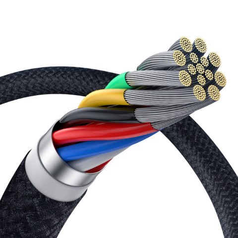 Kabel przewód Crystal Shine USB-C - USB-C USB3.2 100W 20Gbps 1.5m - czarny Kabel przewód Crystal Shine USB-C - USB-C USB3.2 100W 20Gbps 1.5m - czarny