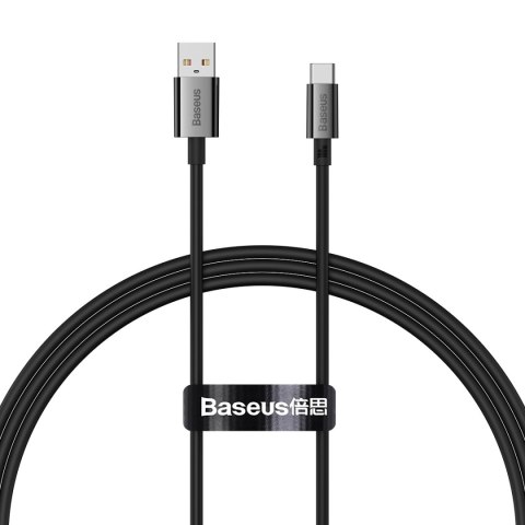 Kabel przewód Superior Series USB-A - USB-C 100W 2m - czarny Kabel przewód Superior Series USB-A - USB-C 100W 2m - czarny