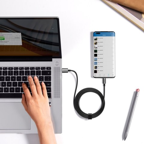Kabel przewód Superior Series USB-A - USB-C 100W 2m - czarny Kabel przewód Superior Series USB-A - USB-C 100W 2m - czarny