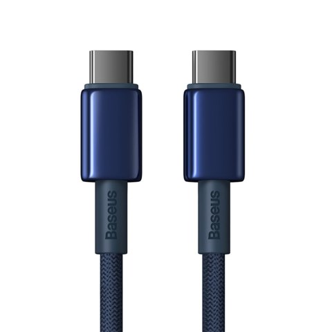 Kabel przewód Tungsten Gold USB-C - USB-C 100W 1m - granatowy Kabel przewód Tungsten Gold USB-C - USB-C 100W 1m - granatowy