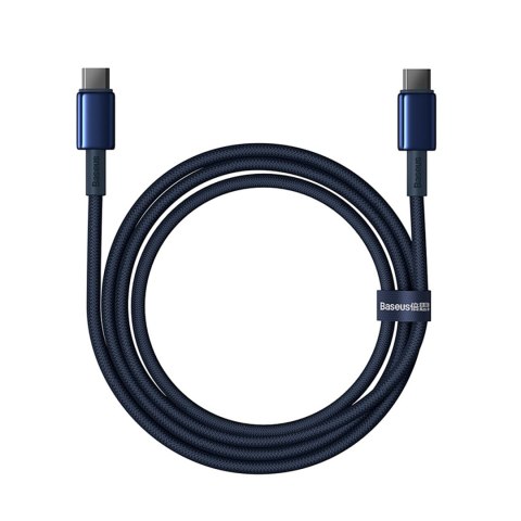 Kabel przewód Tungsten Gold USB-C - USB-C 100W 1m - granatowy Kabel przewód Tungsten Gold USB-C - USB-C 100W 1m - granatowy