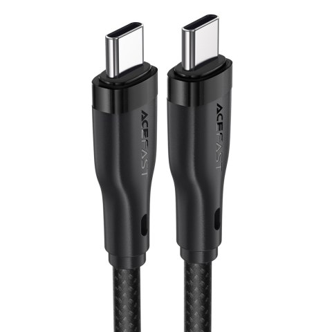 Kabel przewód elastyczny w oplocie USB-C - USB-C 60W 3A 1.2m - czarny Kabel przewód elastyczny w oplocie USB-C - USB-C 60W 3A 1.2m - czarny
