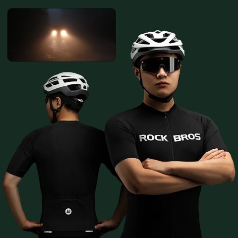 Koszulka rowerowa rozpinana z krótkim rękawem XL - czarna Koszulka rowerowa rozpinana z krótkim rękawem XL - czarna