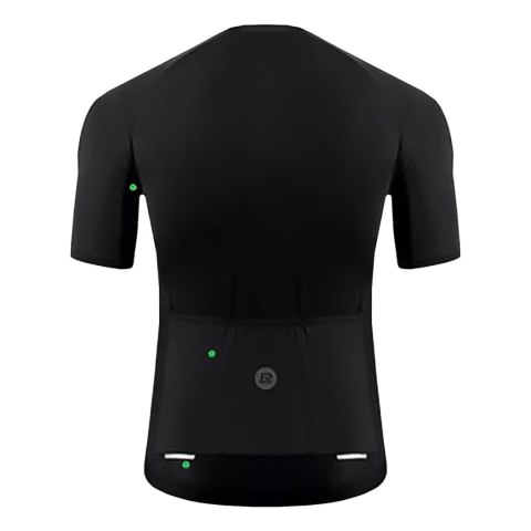 Koszulka rowerowa rozpinana z krótkim rękawem XXXL - czarna Koszulka rowerowa rozpinana z krótkim rękawem XXXL - czarna