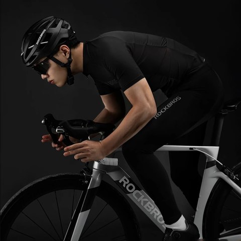 Koszulka rowerowa rozpinana z krótkim rękawem XXXL - czarna Koszulka rowerowa rozpinana z krótkim rękawem XXXL - czarna