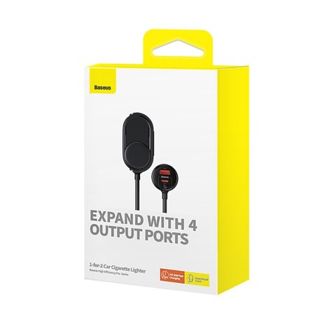 Ładowarka 2x gniazdo zapalniczki Adapter High Efficiency Pro USB-A USB-C 30W - czarny Ładowarka 2x gniazdo zapalniczki Adapter High Efficiency Pro USB-A USB-C 30W - czarny