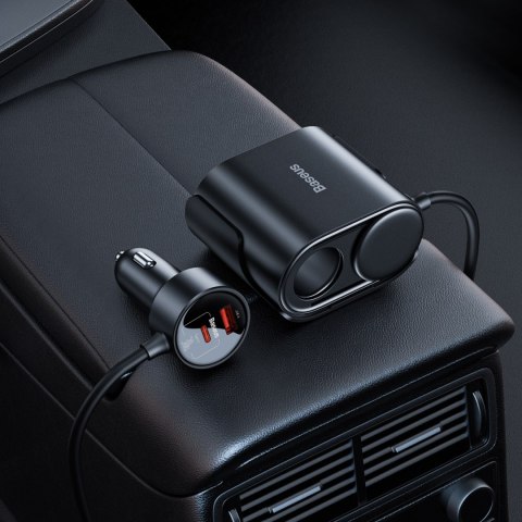 Ładowarka 2x gniazdo zapalniczki Adapter High Efficiency Pro USB-A USB-C 30W - czarny Ładowarka 2x gniazdo zapalniczki Adapter High Efficiency Pro USB-A USB-C 30W - czarny