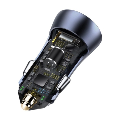 Ładowarka samochodowa Golden Contactor Pro 2x USB-A 40W QC SCP FCP AFC - szara Ładowarka samochodowa Golden Contactor Pro 2x USB-A 40W QC SCP FCP AFC - szara