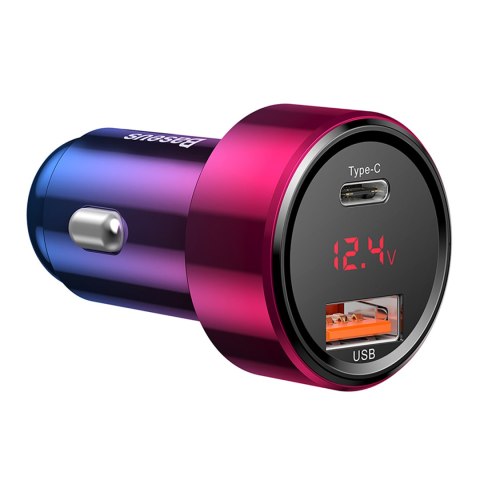 Ładowarka samochodowa Magic Series PPS USB-C USB-A 45W PD QC 5A - różowo-niebieska Ładowarka samochodowa Magic Series PPS USB-C USB-A 45W PD QC 5A - różowo-niebieska