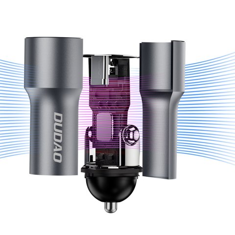Ładowarka samochodowa USB-C 30W PD - srebrna Ładowarka samochodowa USB-C 30W PD - srebrna