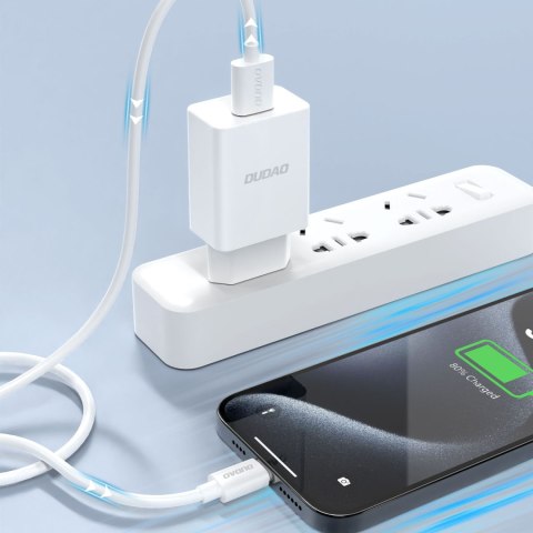 Ładowarka sieciowa USB-A 2.1A + kabel USB-A - microUSB - biała Ładowarka sieciowa USB-A 2.1A + kabel USB-A - microUSB - biała