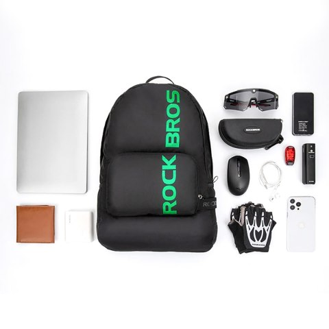 Plecak sportowy wodoodporny składany 46.5x38cm 18l - czarny Plecak sportowy wodoodporny składany 46.5x38cm 18l - czarny