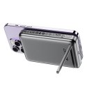 Powerbank 10000mAh indukcyjny magnetyczny z opcją podstawki PD 20W + kabel - czarny