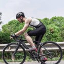Spodenki rowerowe kolarskie krótkie na szelkach z wkładką XXL - czarne