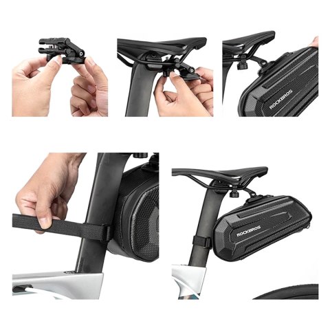 Torba rowerowa mocowana pod siodełko na zaczep szybkozłączke 1.8l - czarna Torba rowerowa mocowana pod siodełko na zaczep szybkozłączke 1.8l - czarna