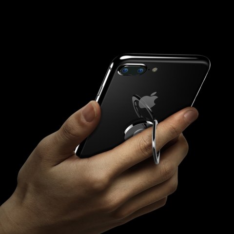 Uchwyt magnetyczny do telefonu na palec Privity Ring z funkcją stojaka - srebrny Uchwyt magnetyczny do telefonu na palec Privity Ring z funkcją stojaka - srebrny